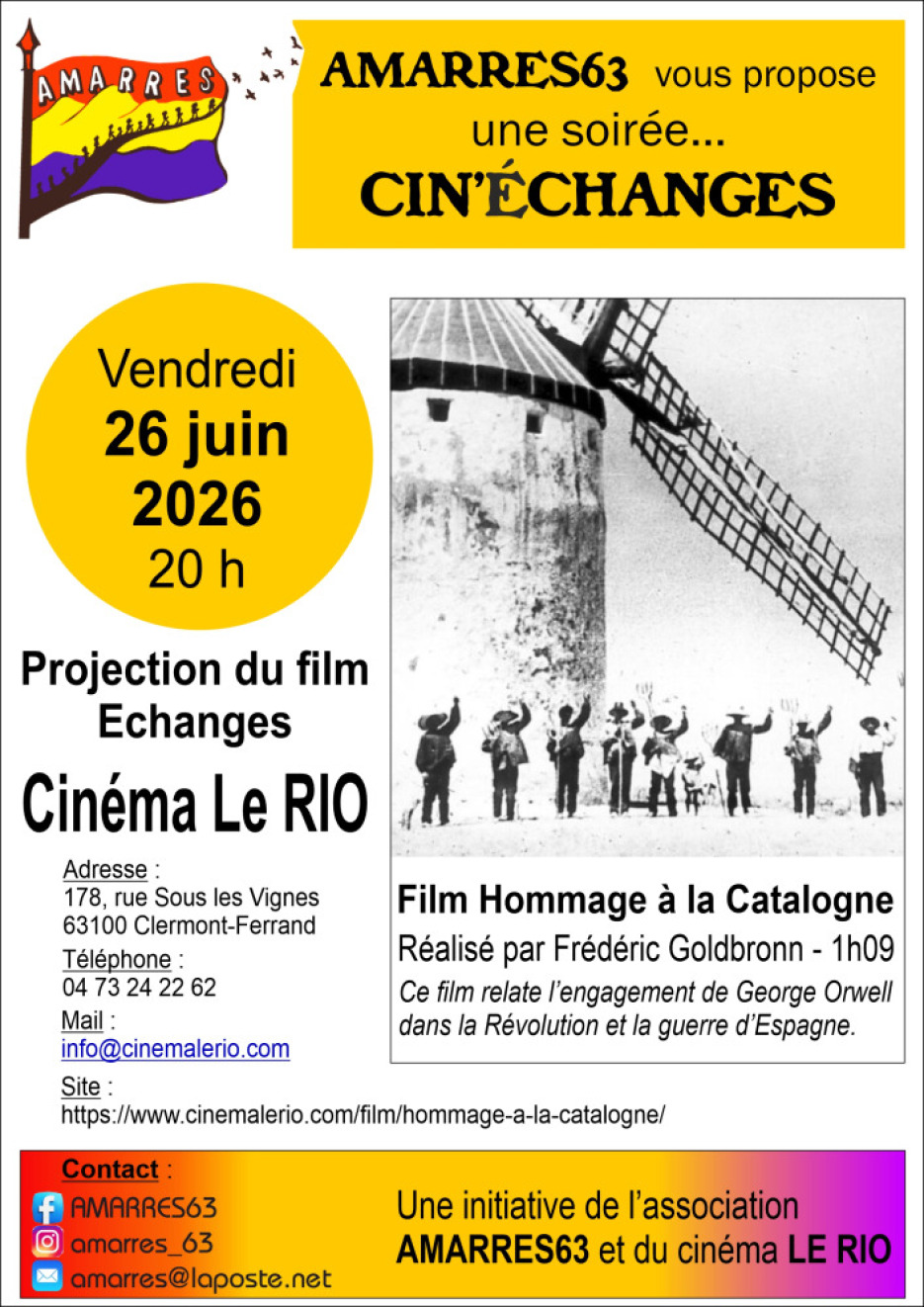 Affichette réalisée par l'association Amarres63