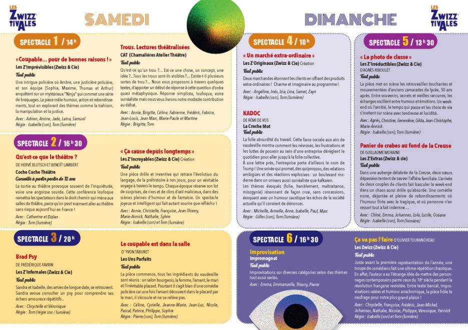 Tout le déroulement du festival 