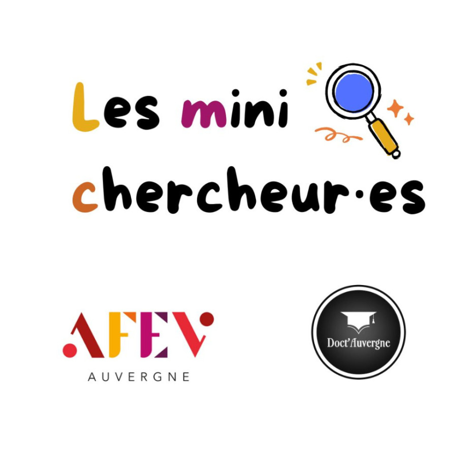 Logo des mini chercheures, de l'Afev et de Doct'Auvergne