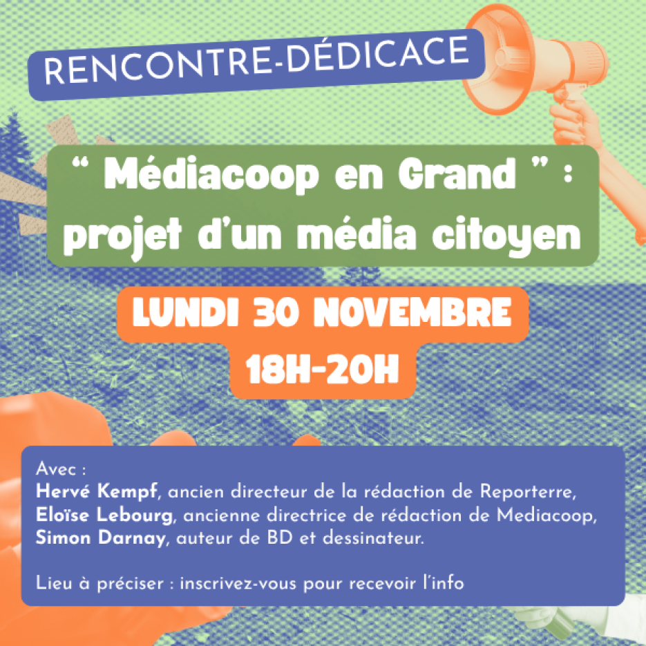 visuel rencontre-dédicace Médiacoop en grand