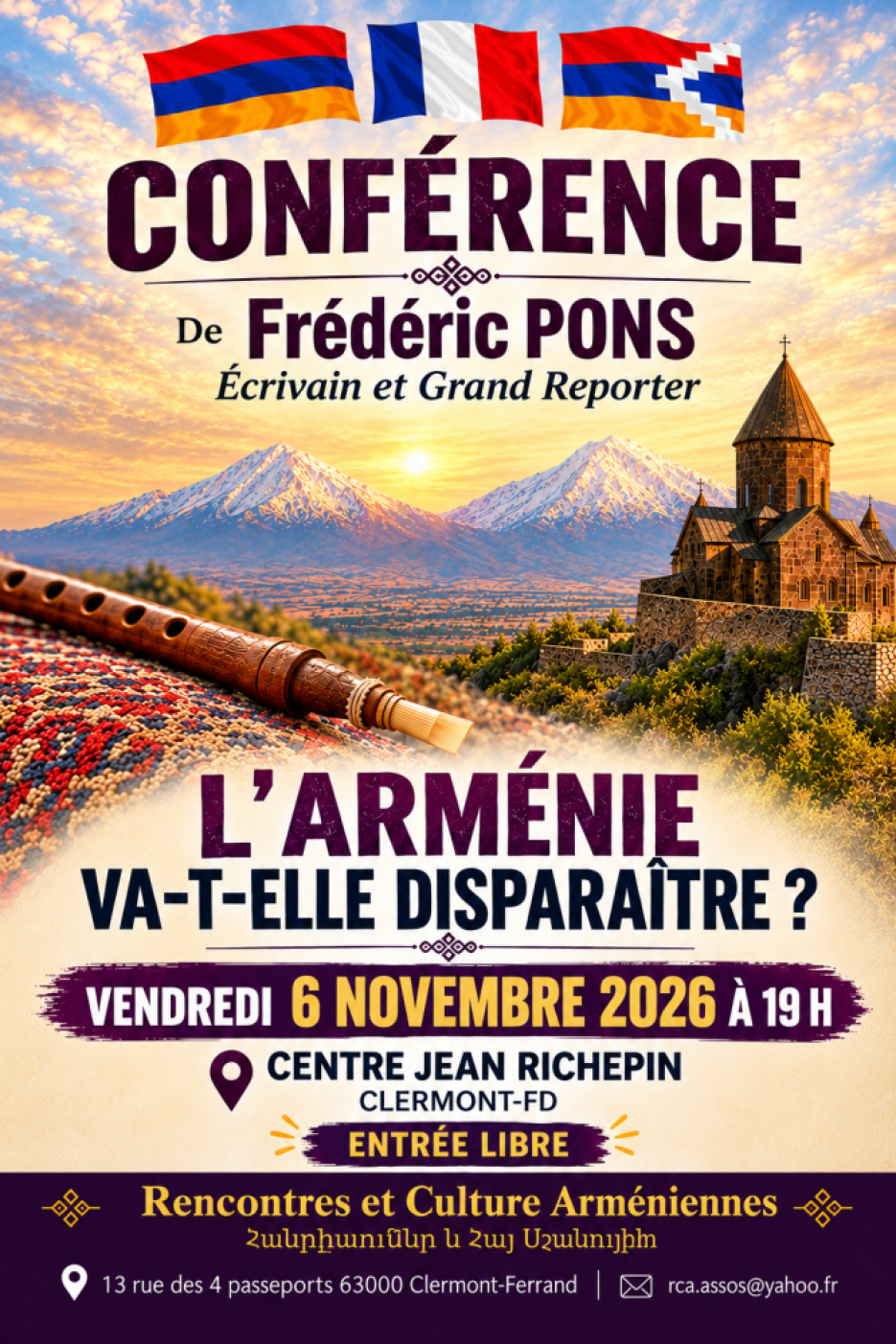 Conférence "l'Arménie va t elle disparaitre ?"