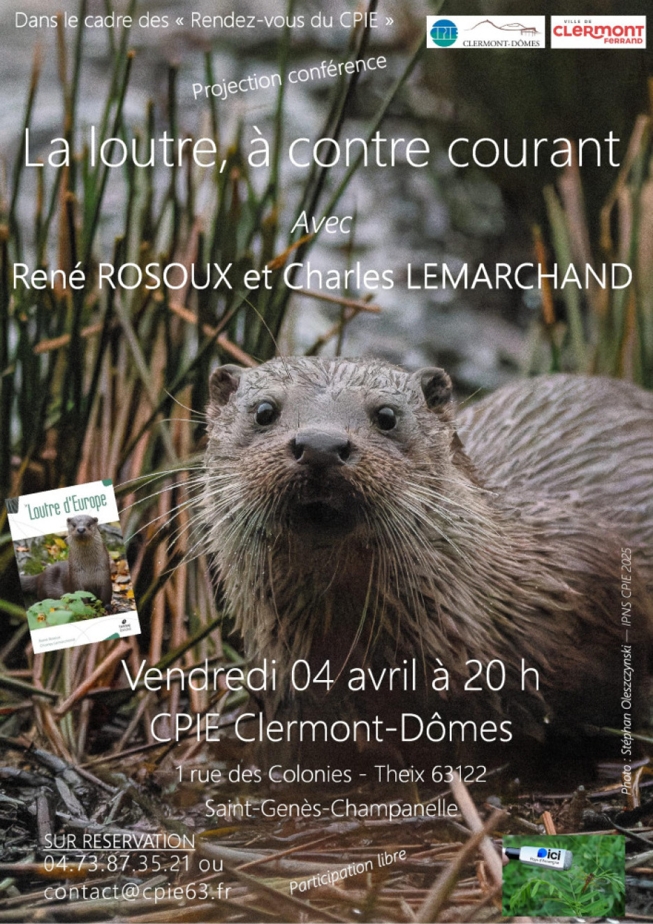Affiche conférence loutre cpie
